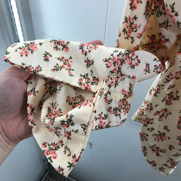 Zara floral button up poly charmeuse blouse size M - Picture 2 of 5